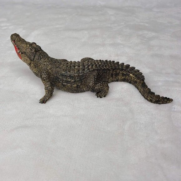 2014 Schleich Alligator Crocodile Collectible Toy Figure Movable Jaw 7" Retired - Picture 7 of 11